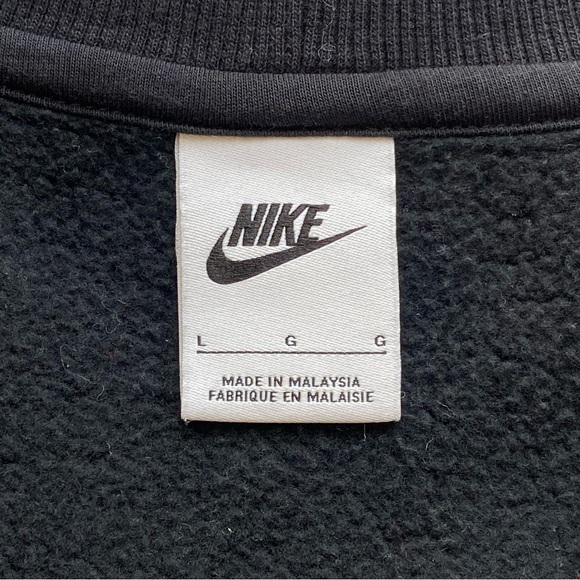 Nike Black Oversized Graphic Streetwear Sporty Snap Cardigan Size Large - Picture 11 of 15